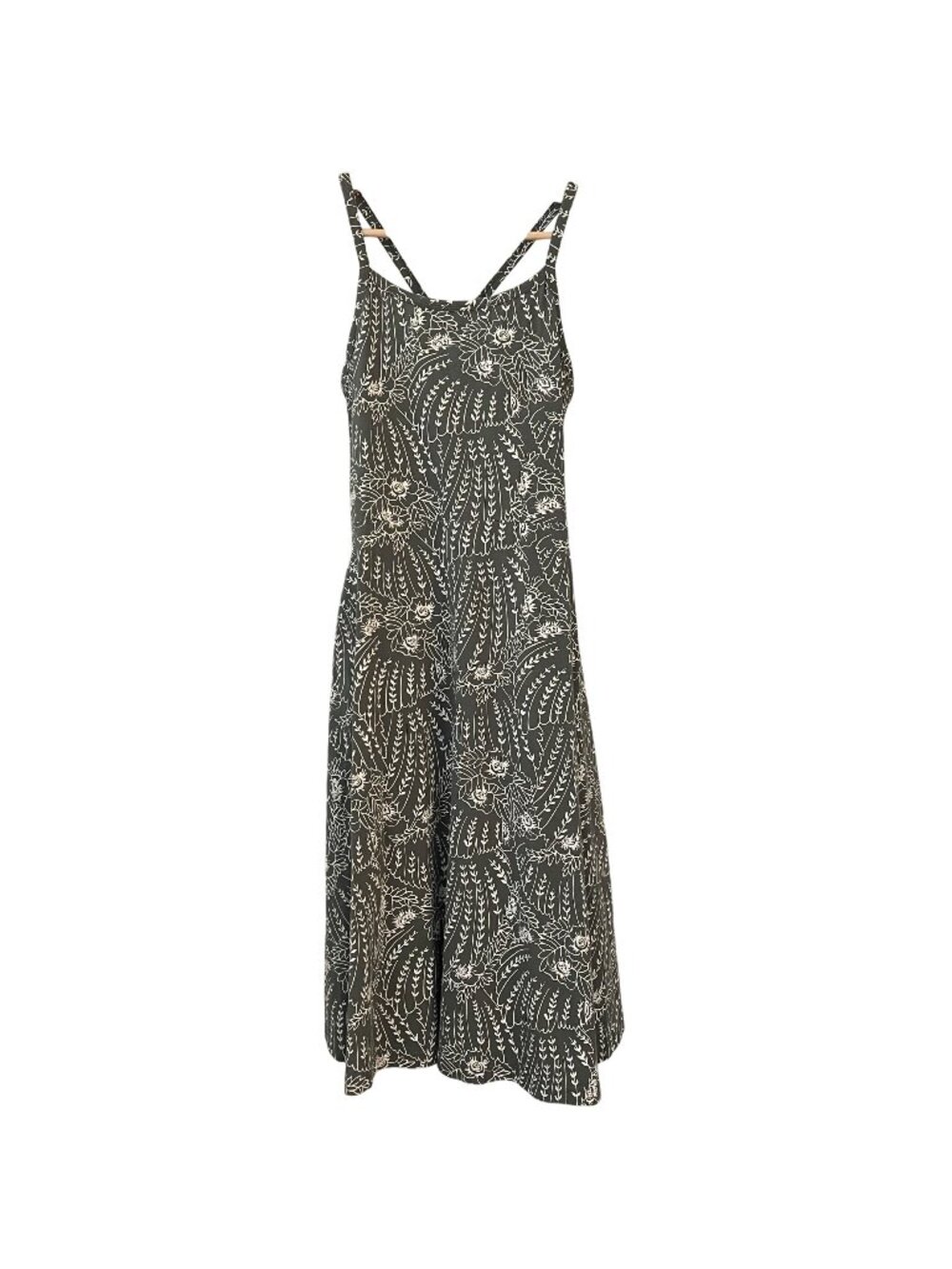 Pact Women Midi Dress Size M Organic Cotton Floral Sustainable Boho Cottagecore